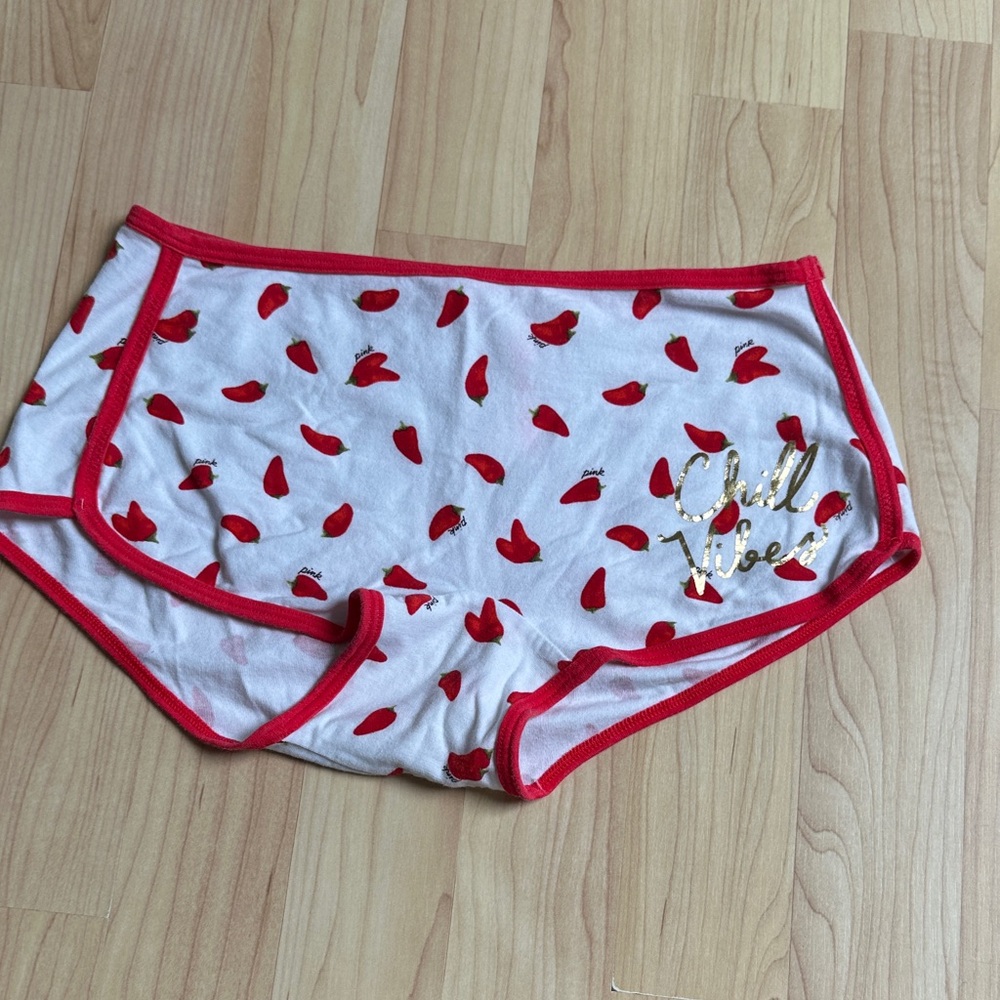 NWOT Pink Chili Pepper Boy Shorts